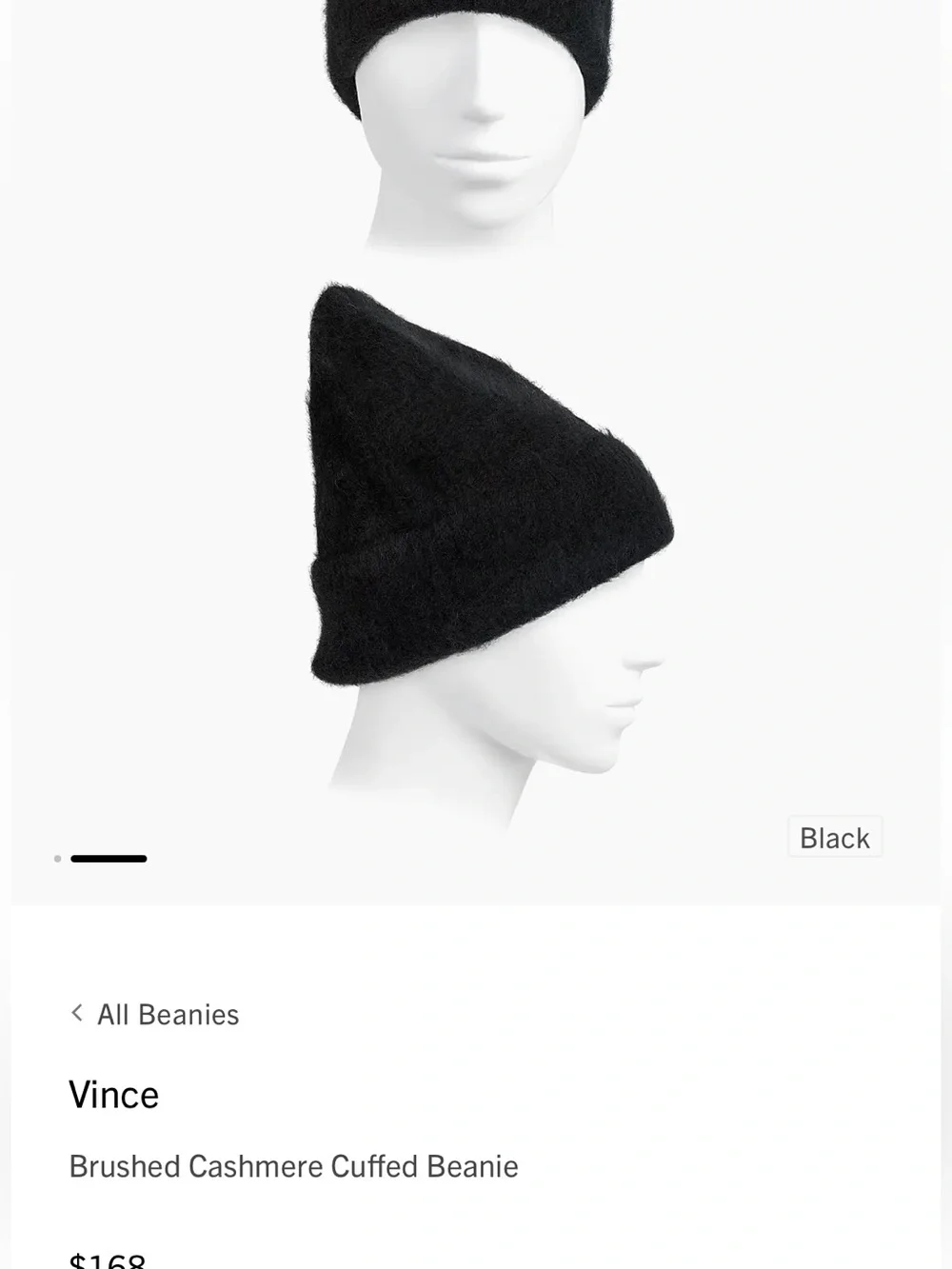 Vince Women's Natural Boucle Cuffed Wool & Cashmere-Blend Hat black/like new
